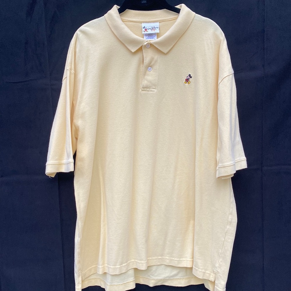 Vintage Walt Disney World  Cotton Yellow Polo Men’s Large